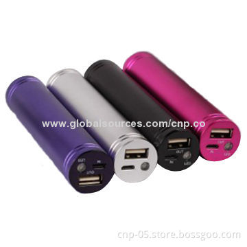 2,600mAh Mini Power Banks/Tubes, Original Samsung Battery Cell, -10 to 45°C Temperature